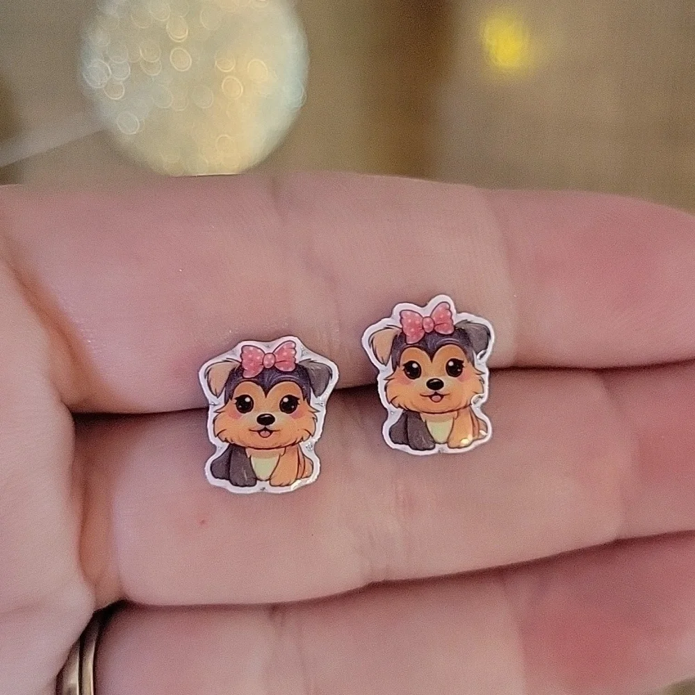 YORKIE GIRL Stud Earrings